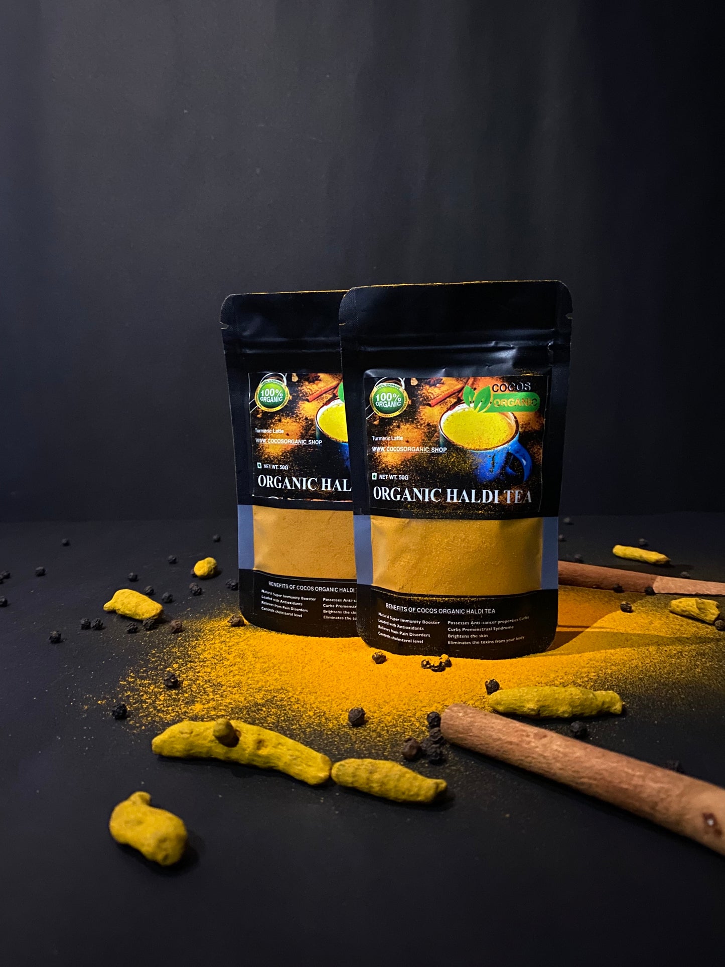 COCOS ORGANIC HALDI TEA FAMILY PACK BUY 3 + FREE DELIVERY
